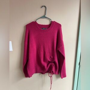 VENUS Fuchsia Sweater with Side Tie